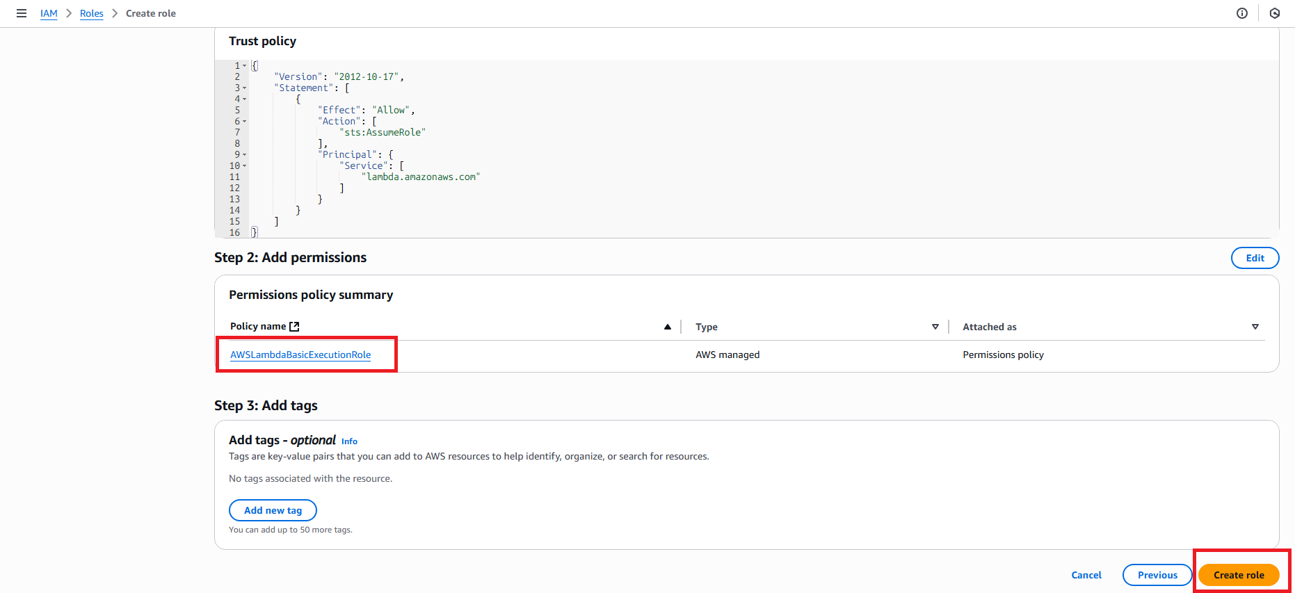 DynamoDB Console