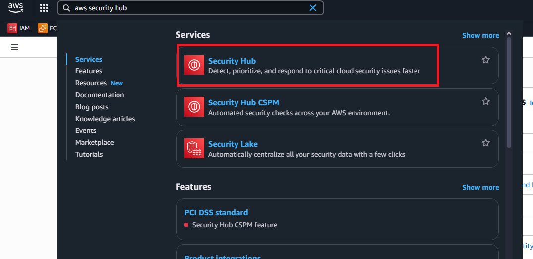 Security Hub Onboard Page